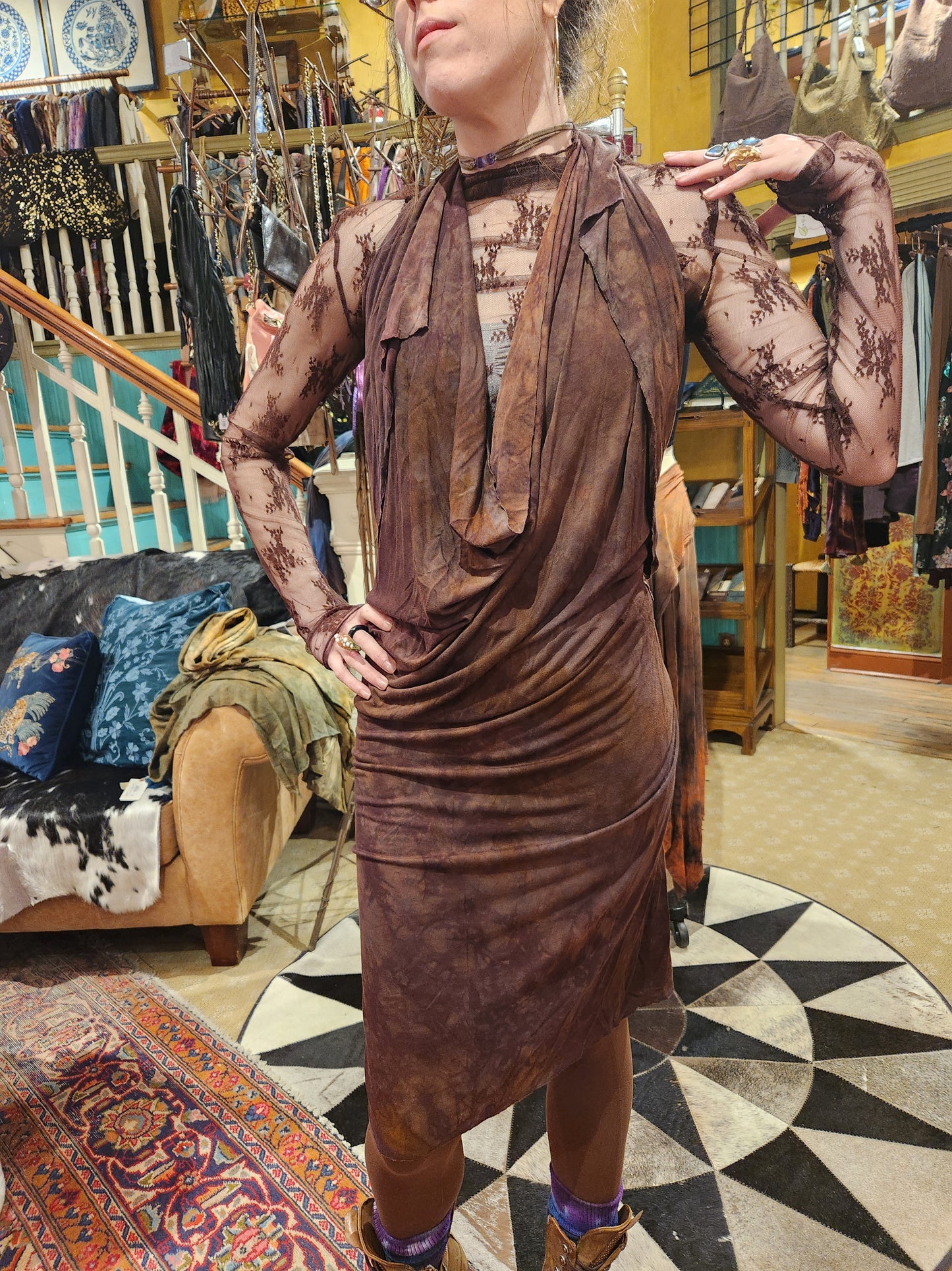 Athena Dress - Brown