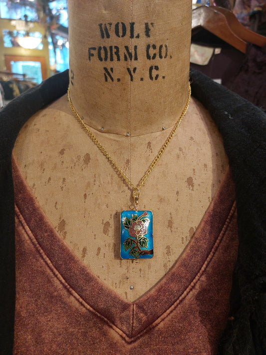 Cloisonnรฉ Pendants - Turquoise