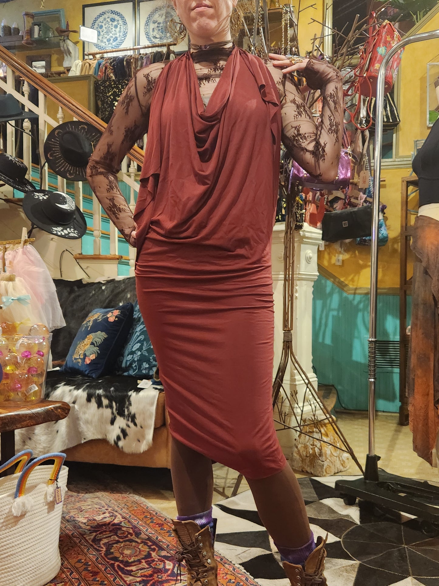 Athena Dress - Solid Red