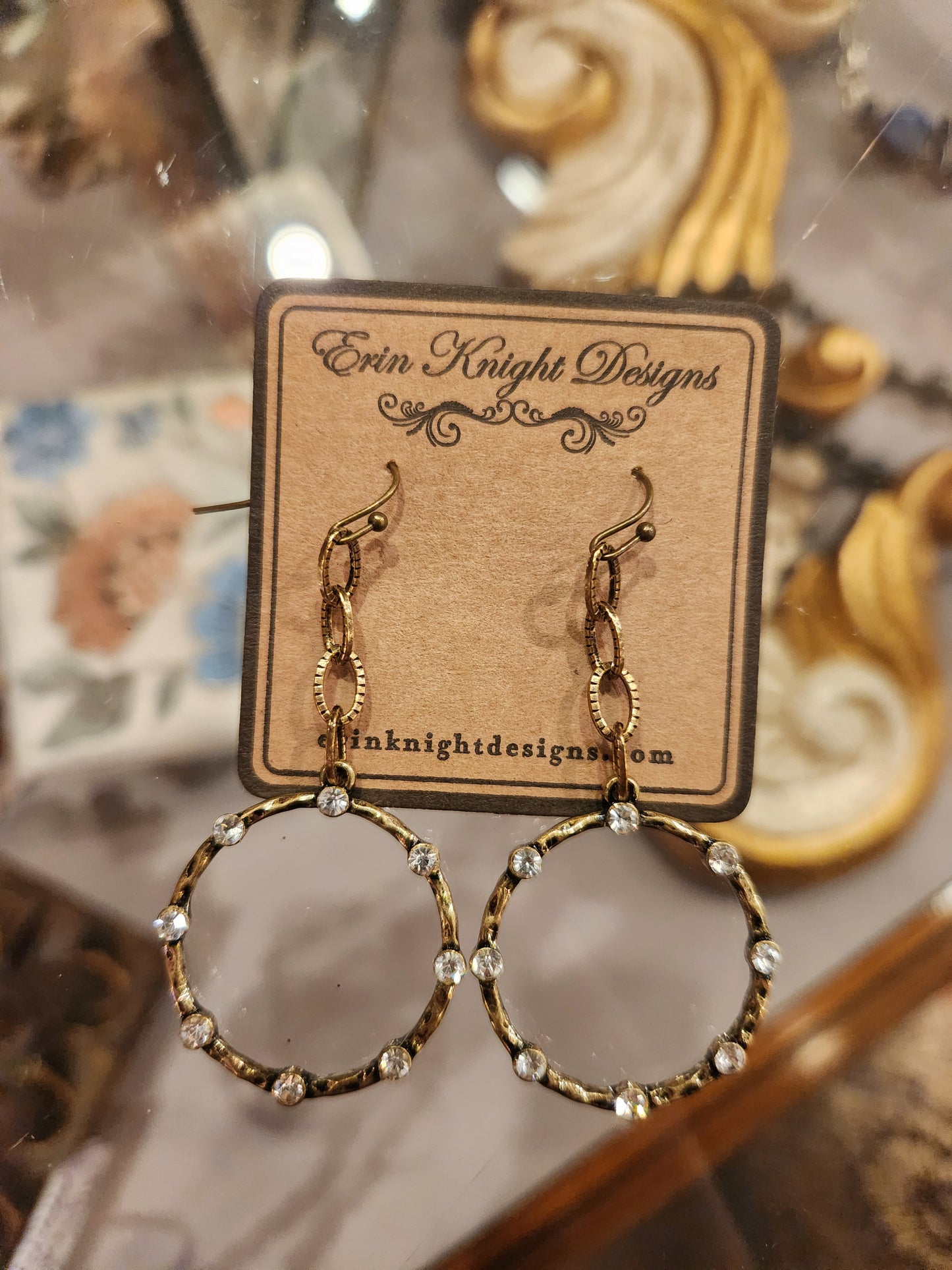 Vintage Bling Brass Plated Dangles