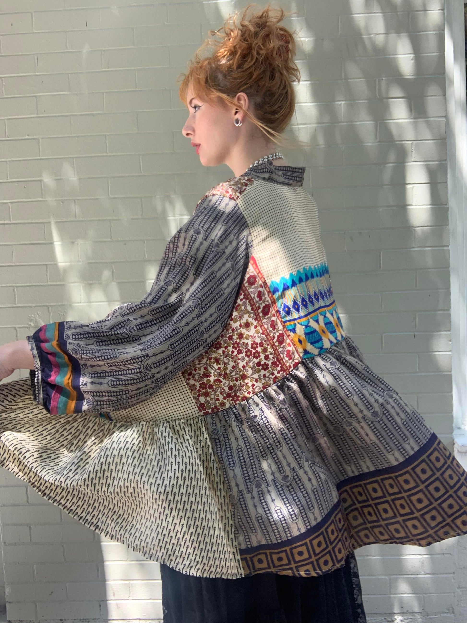 Sari Smock Shirt-Earl Grey - La De Da