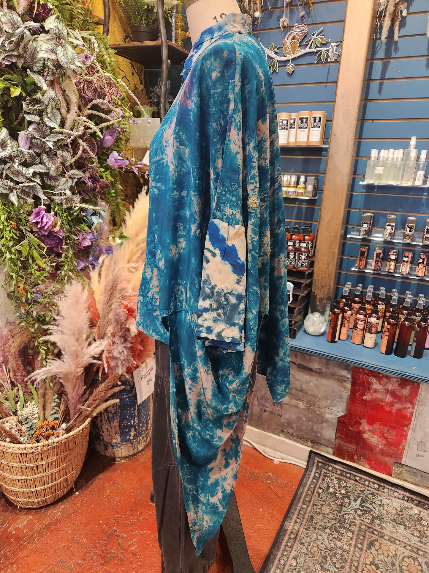 Crepe Sari Summer Nirvana Button Down