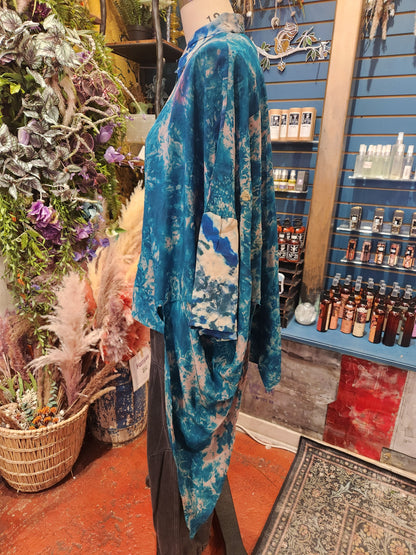 Crepe Sari Summer Nirvana Button Down