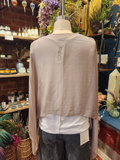 Silk Blend Cape Top  (multiple colors available