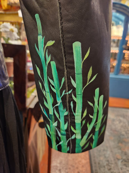 Blue Bird of Paradise Mauritius Leather Blazer - Jaelyn Beheler*