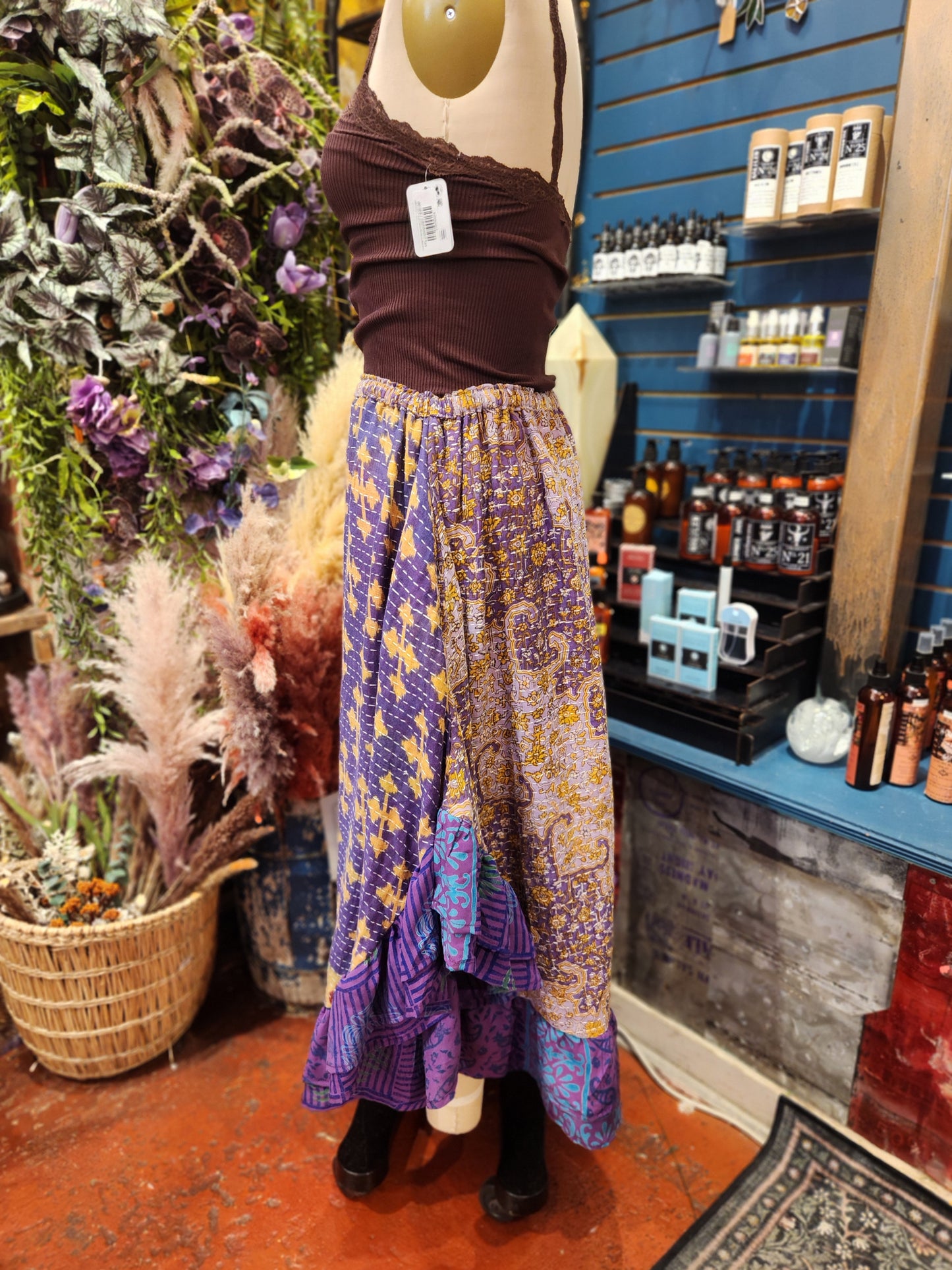 Pareo Kantha Wild Rose Skirt