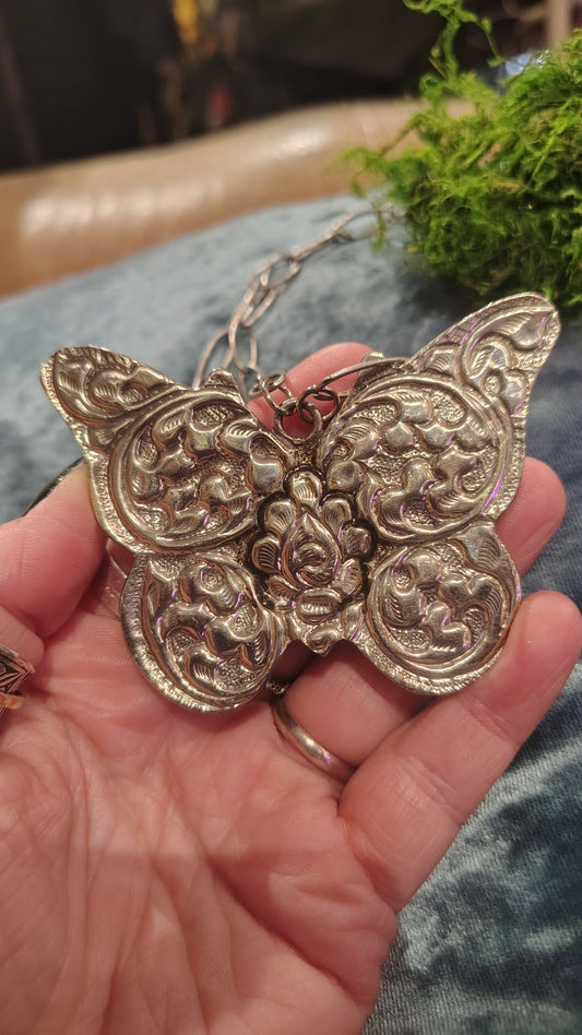 Silver Butterfly Necklace