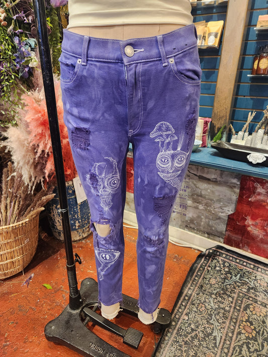 Traumatism Art Purple Grin Skinny Jean