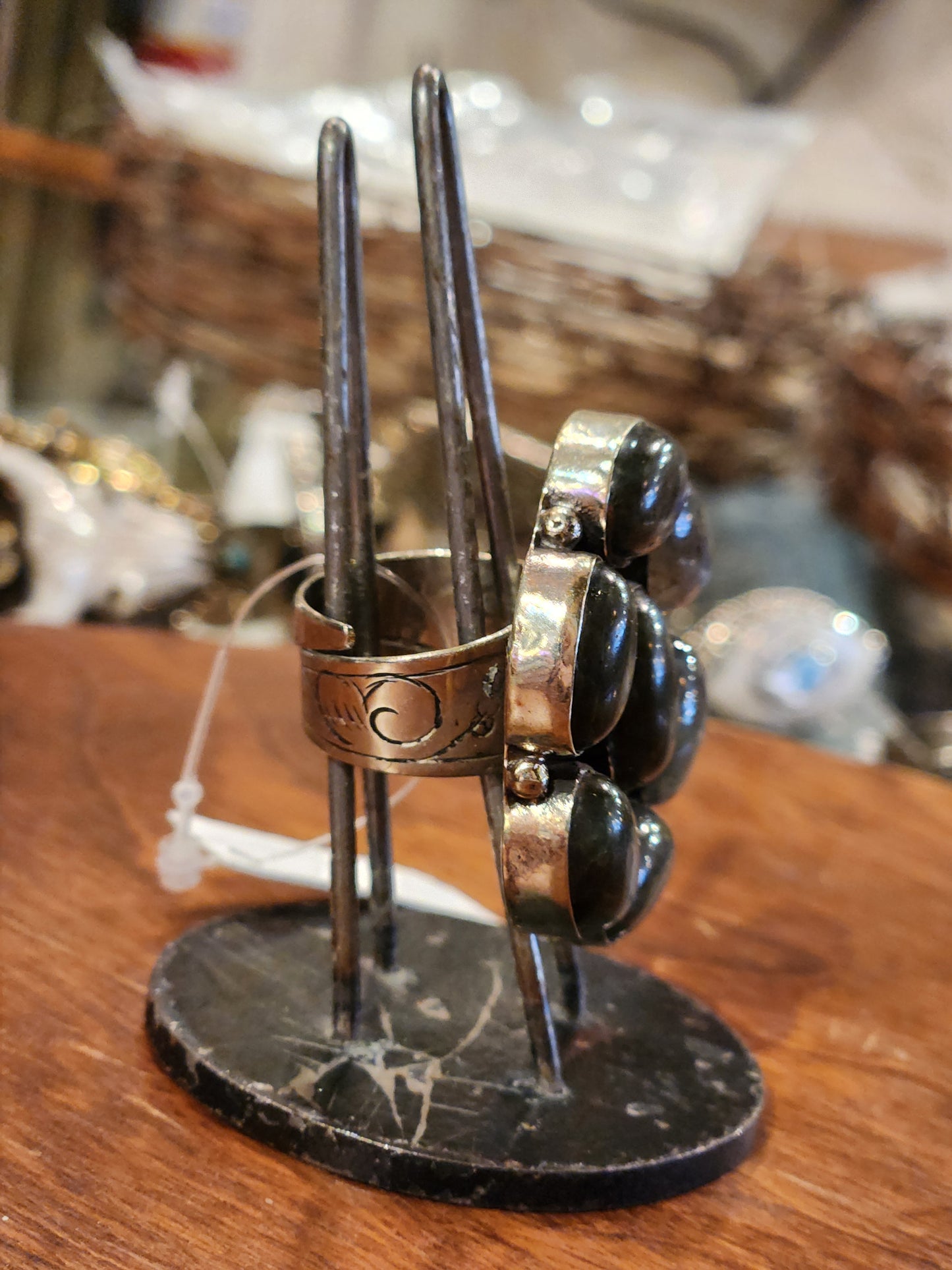Labradorite Blossom Ring