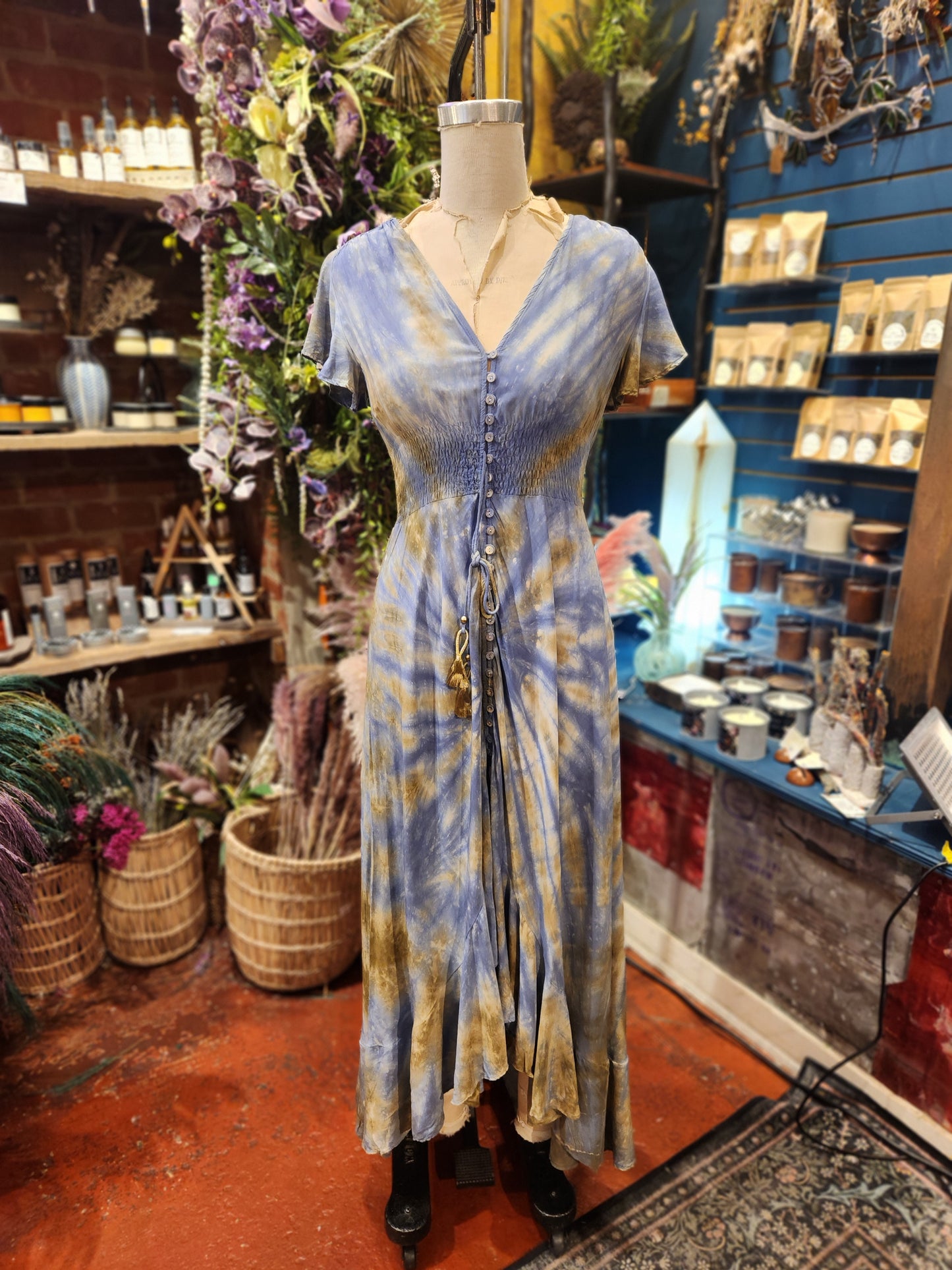 Rhythm & Blues- Tie Dye Maxi Dress