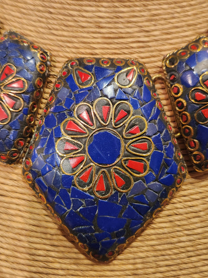 Lapis Lazuli Collar Statement Necklace