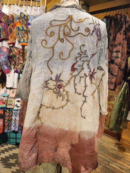 Hand Dyed 'Paperlace' Duster