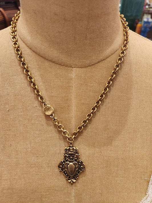 Queen of Hearts Vintage Reproduction - Gold Plated