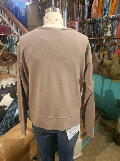 Cozy Crew Cropped Sweatshirt - Mushroom