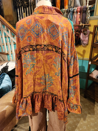 Crepe Sari Wild Rose Top 1225 - 044