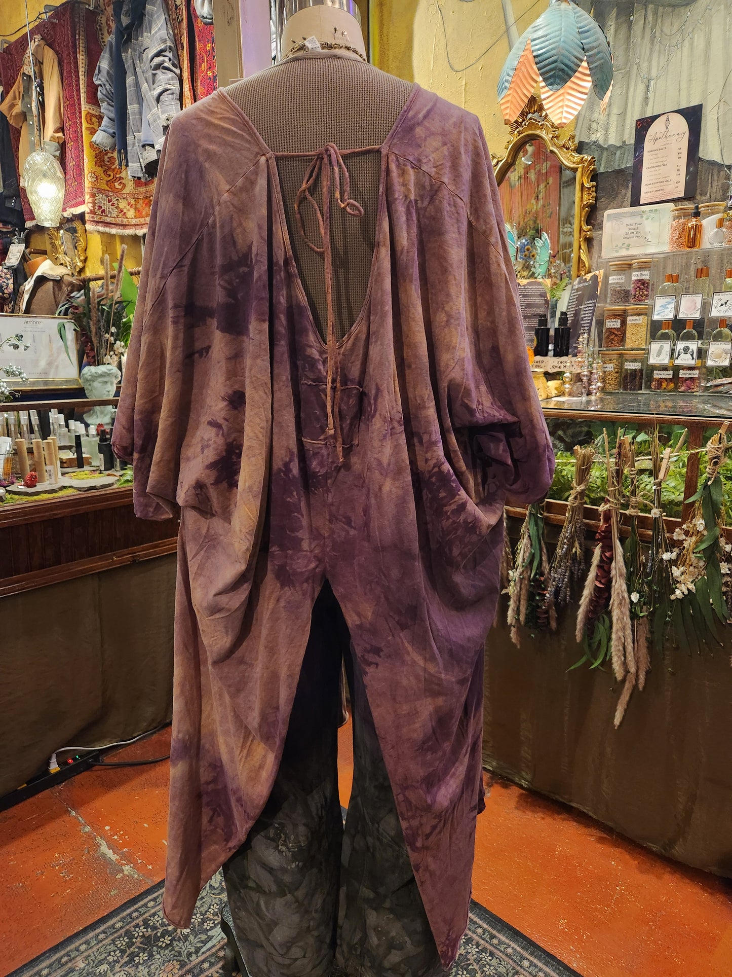 Hand Dyed Dream Split Muu Tee - Purple