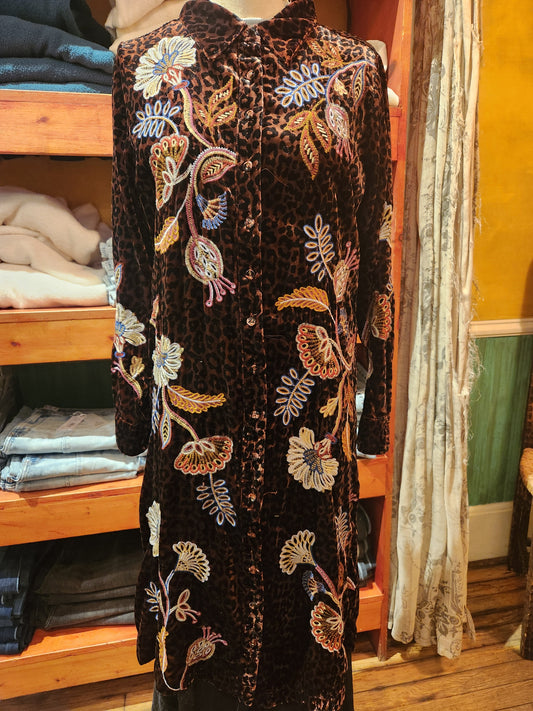 Velvet Shirt Dress - Gineva