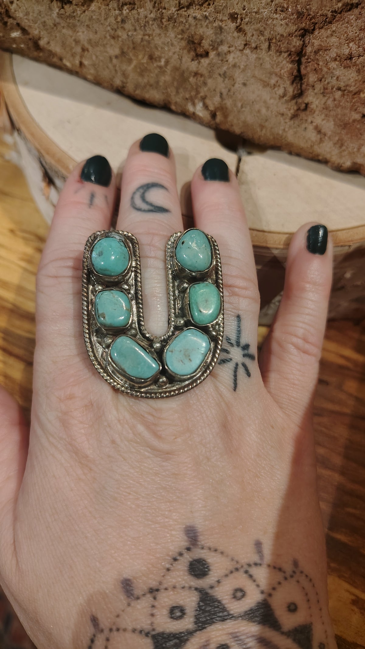 Turquoise Horse Shoe Ring