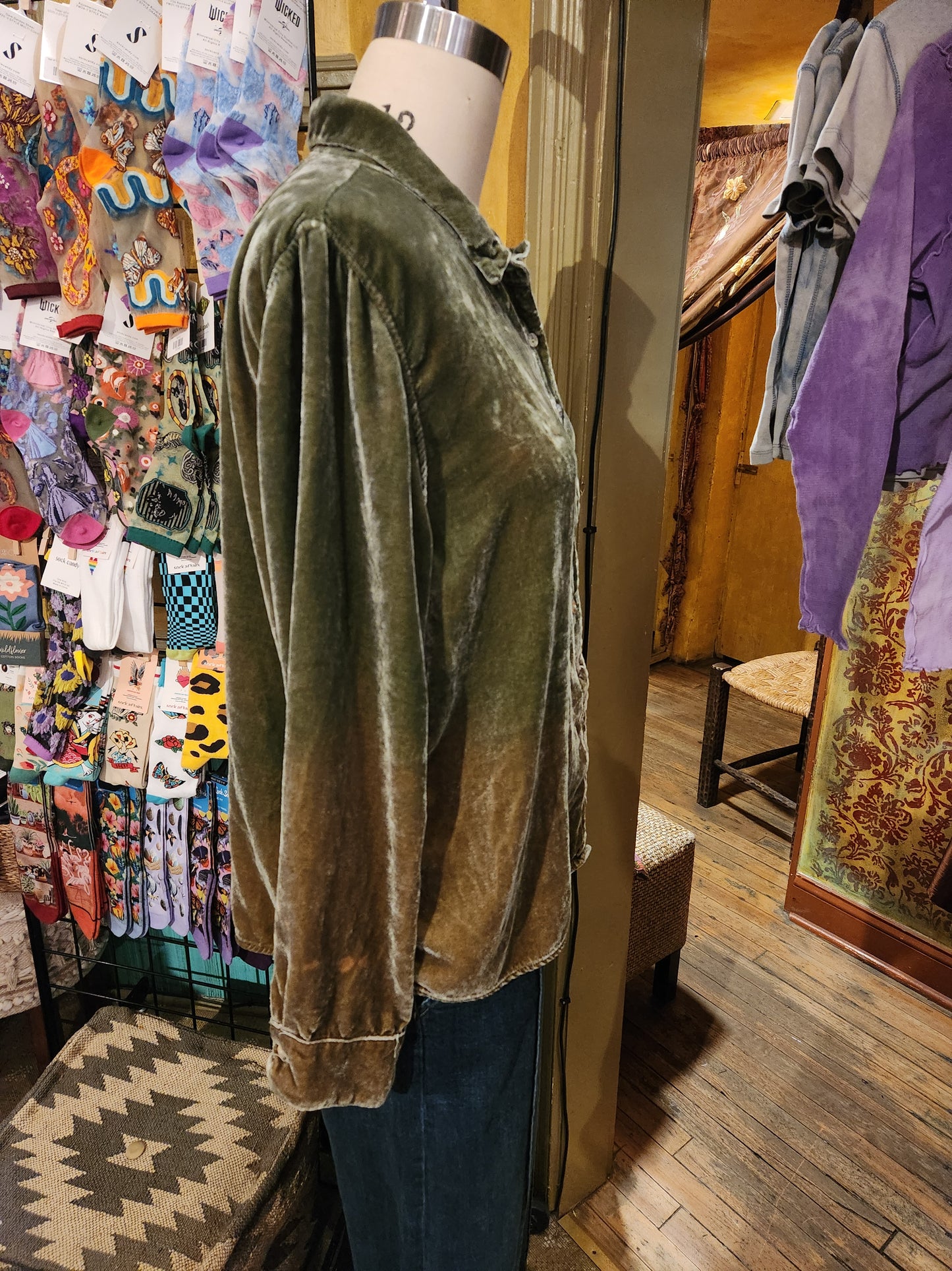 Hand Dyed 'Cutloose' Button Down Top