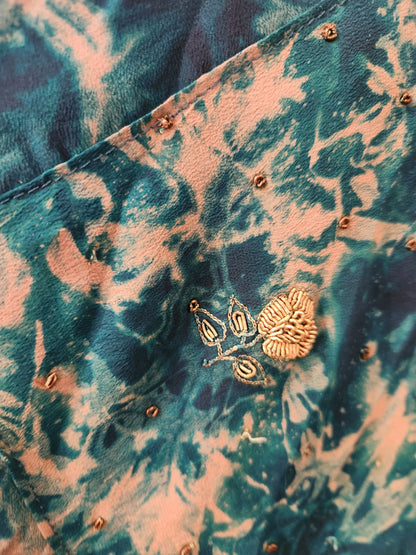 Crepe Sari Summer Nirvana Button Down
