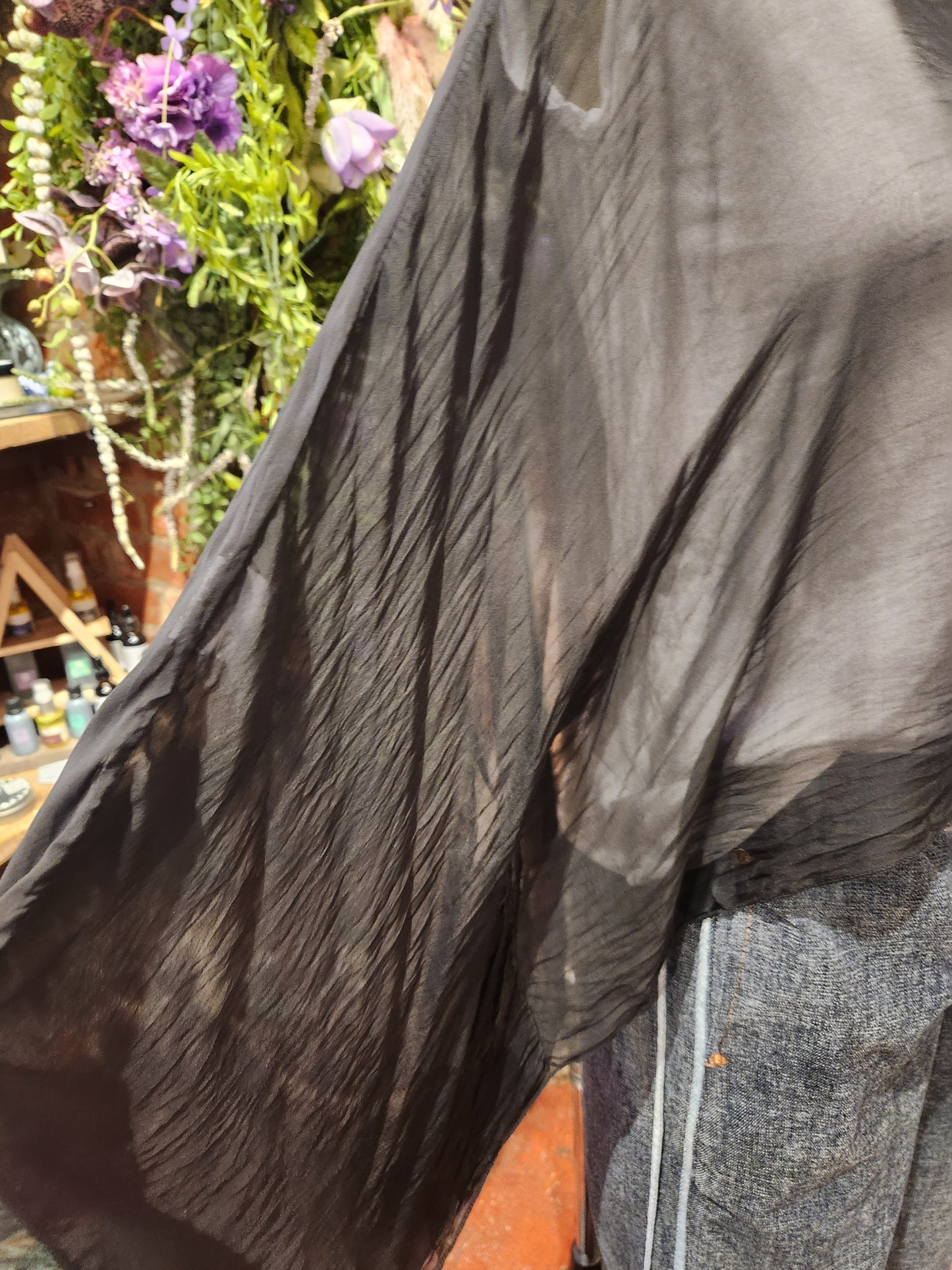 Silk Blend Cape Top  (multiple colors available