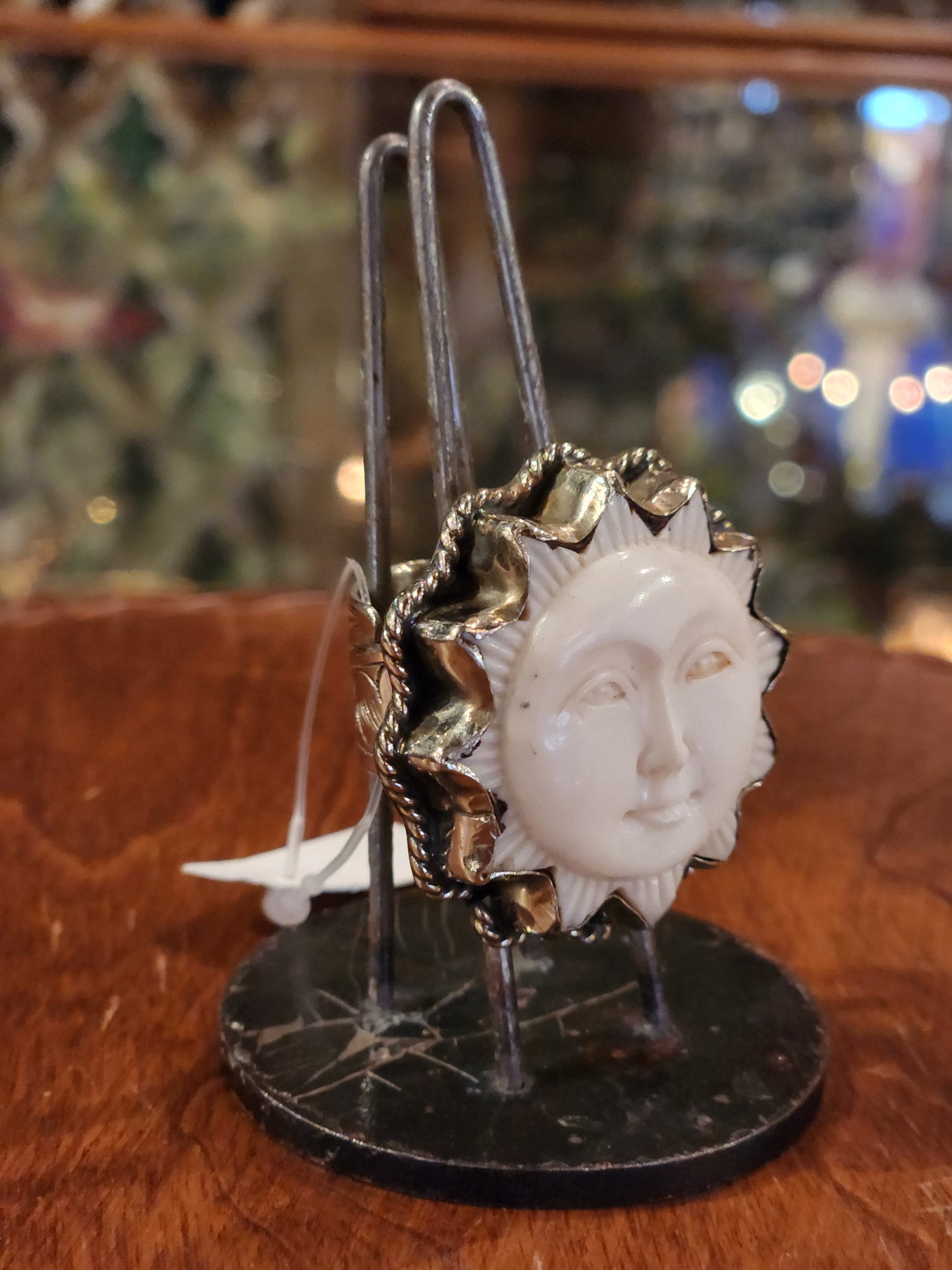 Carved Bone Sun Ring