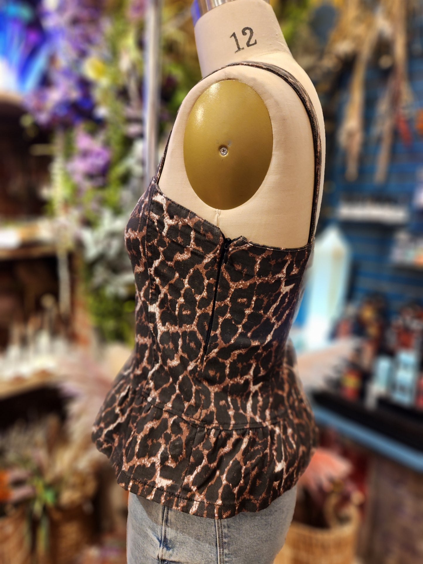 IHBROKES Leopard Print Crop Top
