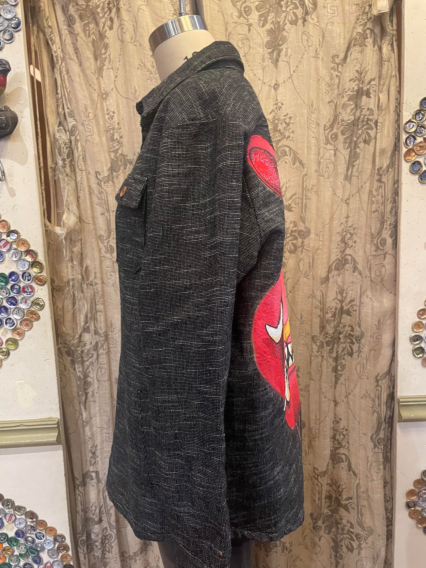 Year of the Dragon Tweed Painted Jacket