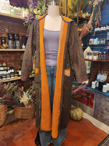 Fine Kantha Rising Sun Coat 1125 018