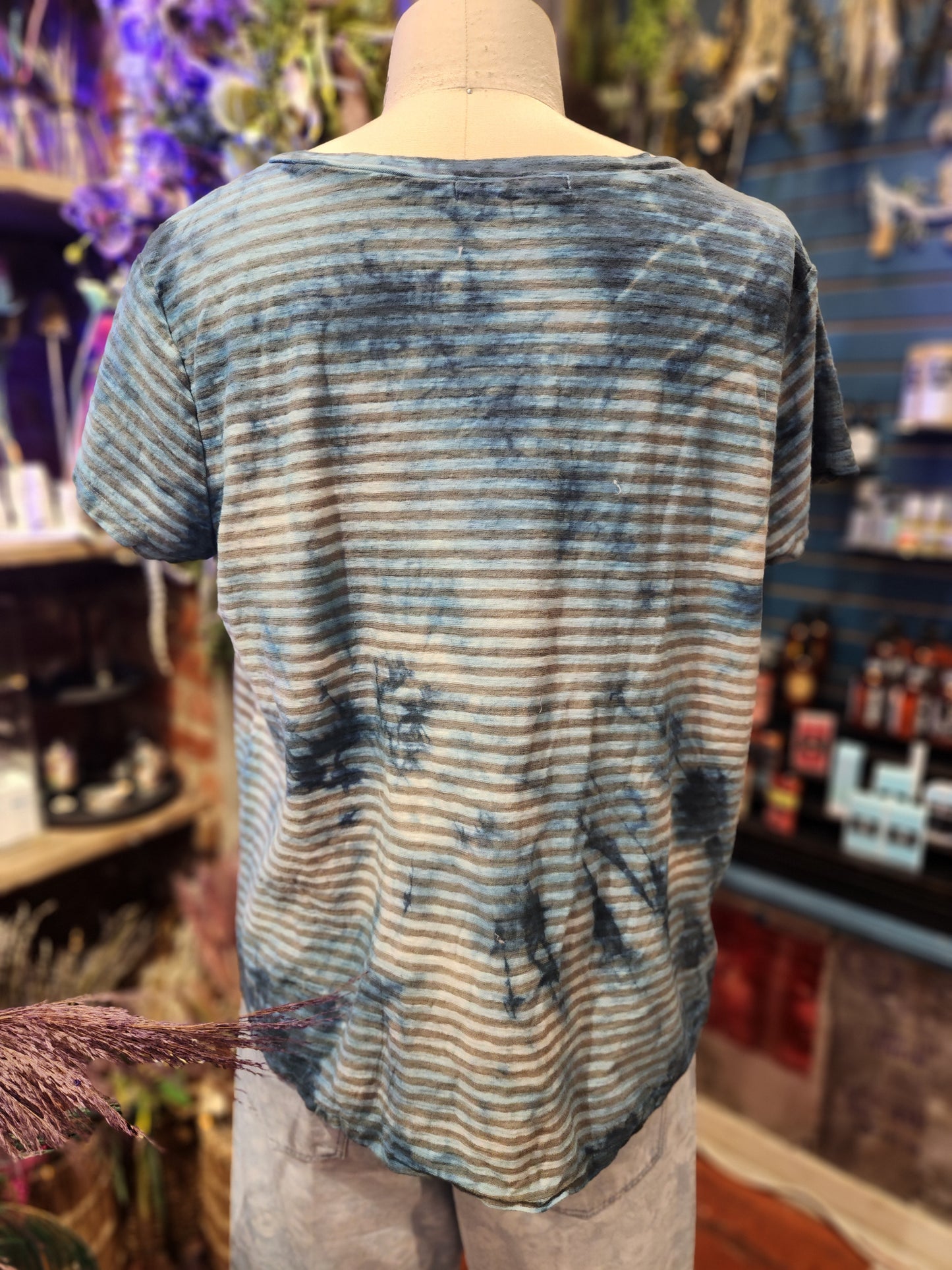 Summer Stripe V Neck Shirt