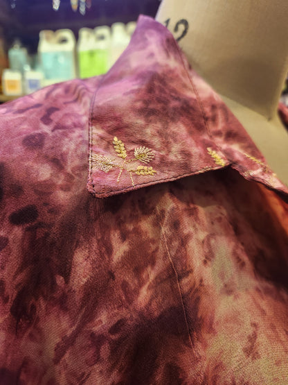 Crepe Sari Summer Nirvana Button Down 0626 092