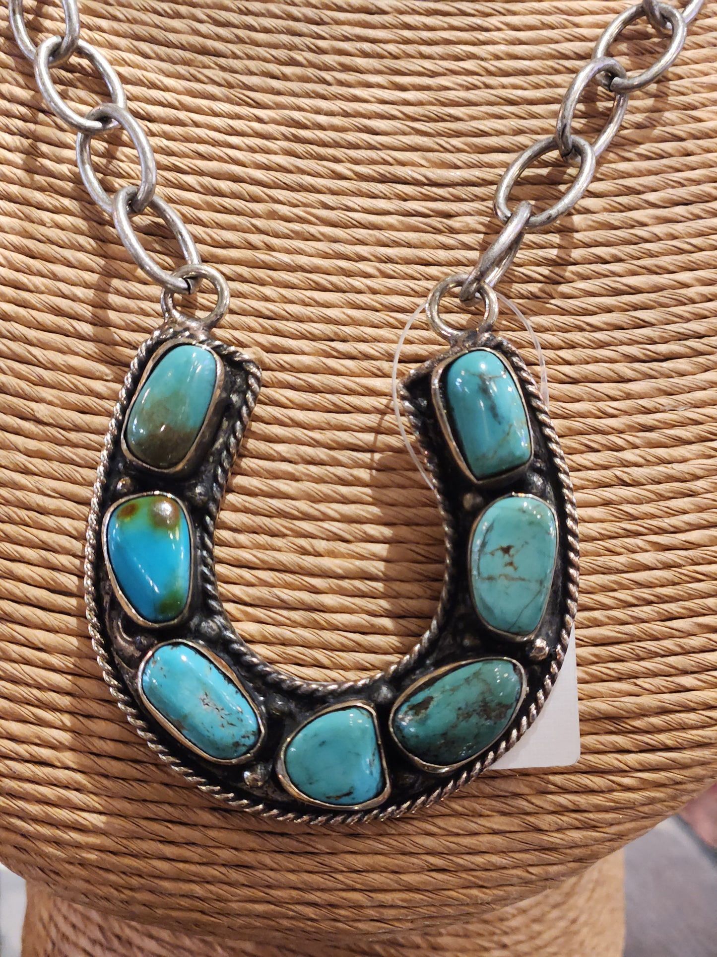 Turquoise Horseshoe Necklace