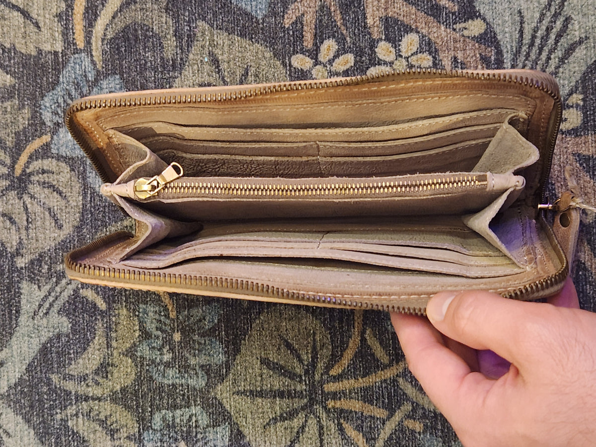 Hugh Taupe Leather Wallet