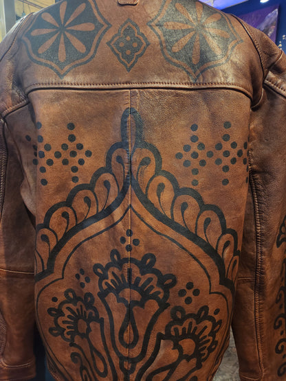 Tribal Fantasy Mauritius Leather Jacket - Dusty Kessel*