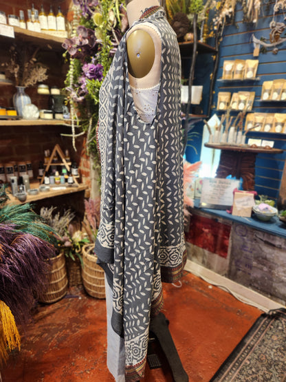 Bagru  Long Vest ( multiple colors available )