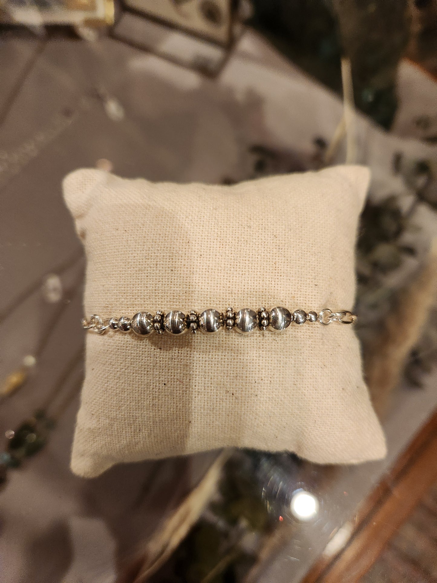 Sterling Silver Beaded Bracelet