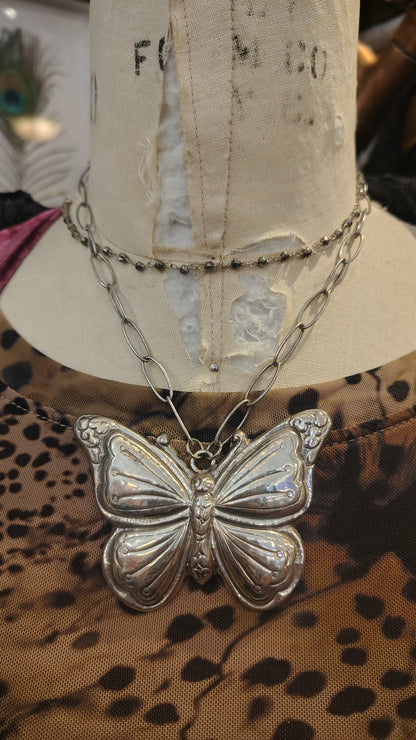 Silver Butterfly Necklace