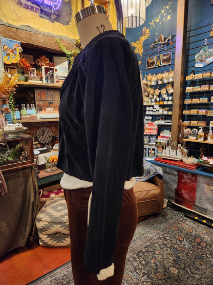 Corduroy Crop Jacket - Black