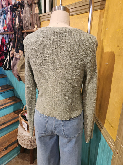 Curved Crop Sweater - Multiple Colors