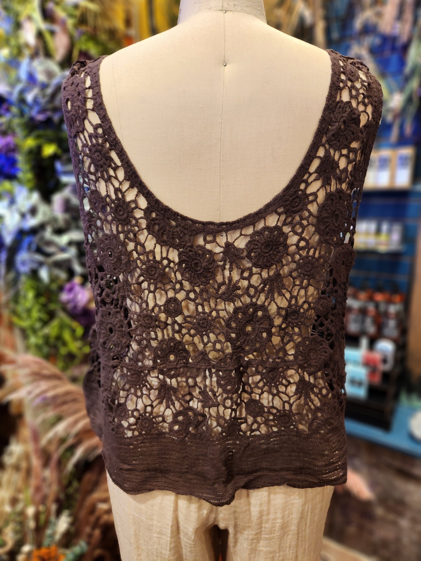 Crochet Knit Pullover Vest for Women - One Size