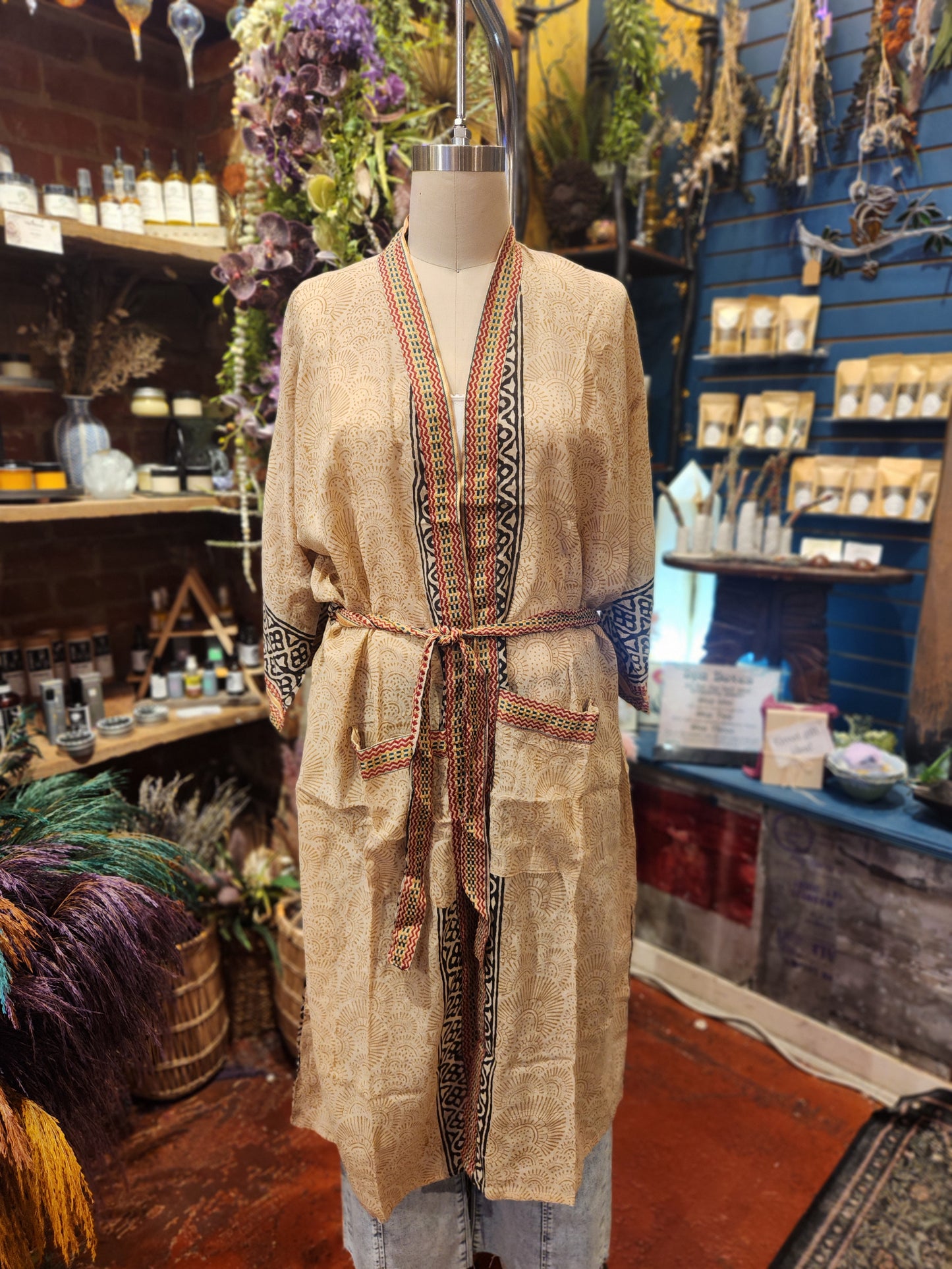 Bagru  Long Robe ( multiple colors available )