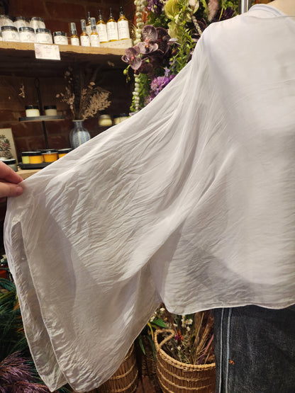 Silk Blend Cape Top  (multiple colors available