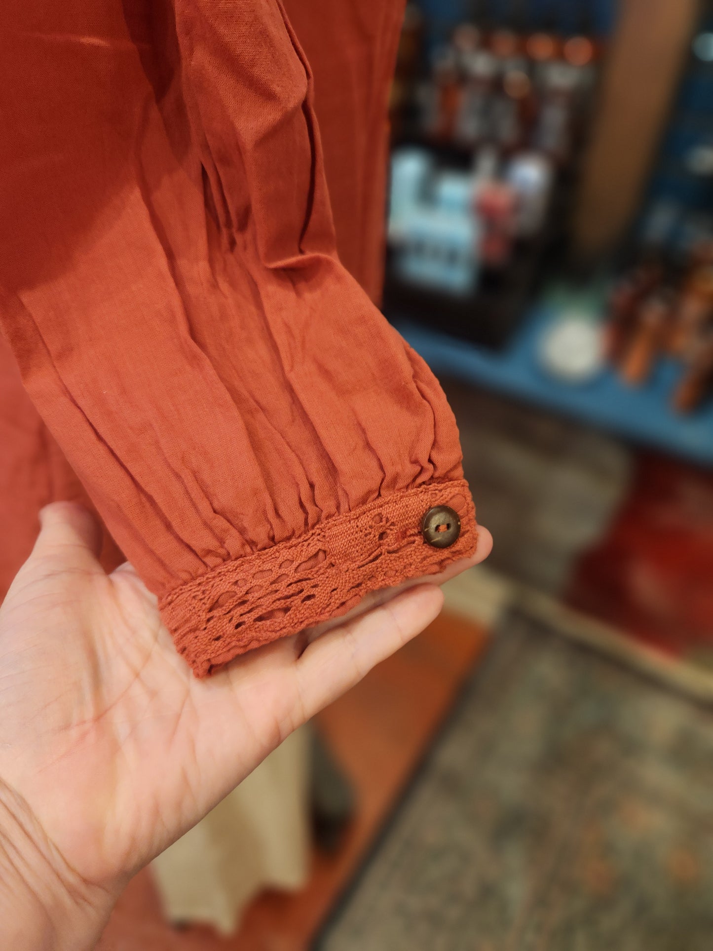 Kleen Linen/ Cotton Long Sleeve Pocket Top