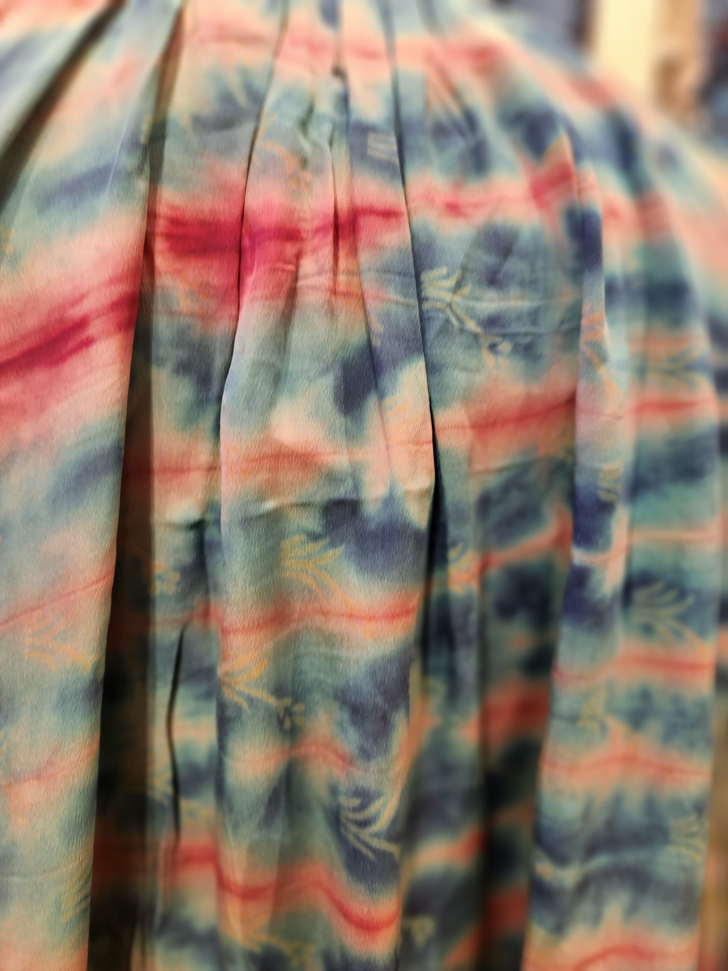 Crepe Sari Woodstock Duster Dress