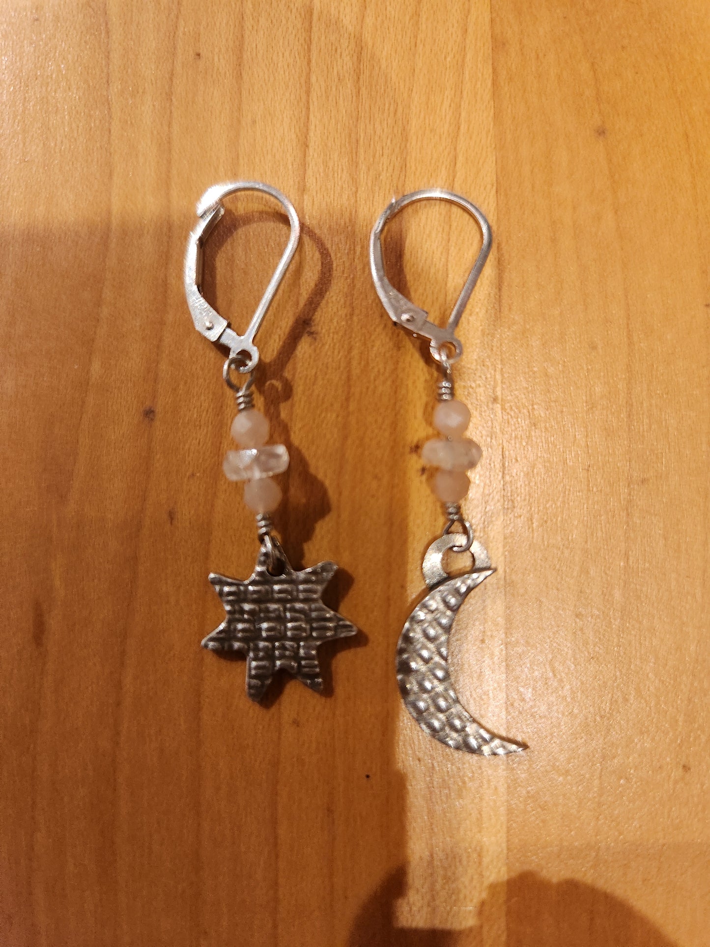 Sun & Moon Earrings - Sterling Silver