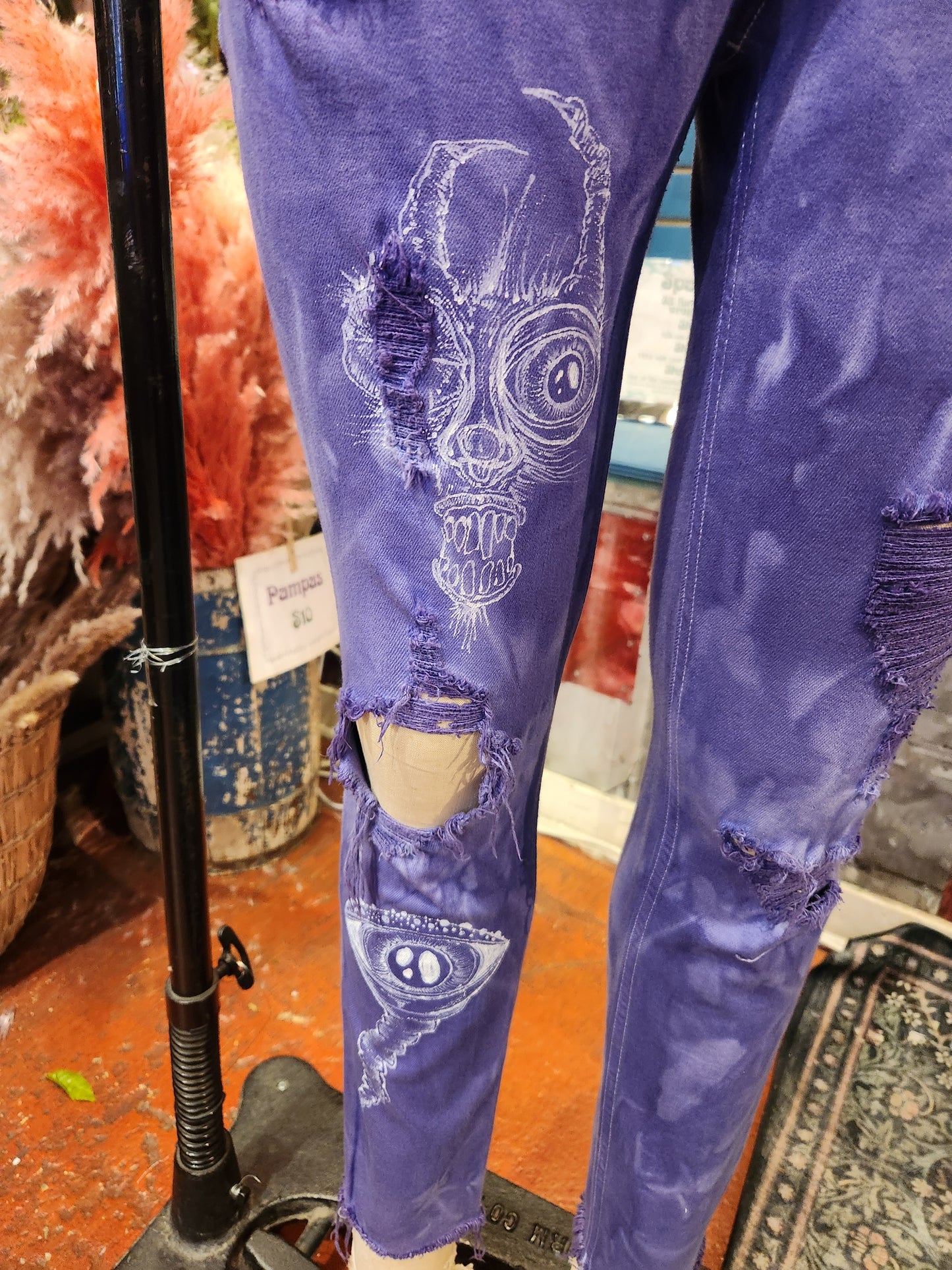 Traumatism Art Purple Grin Skinny Jean