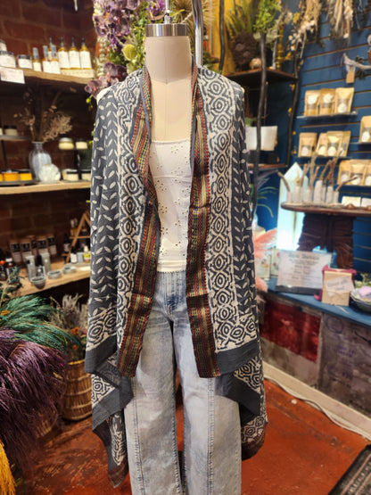 Bagru  Long Vest ( multiple colors available )