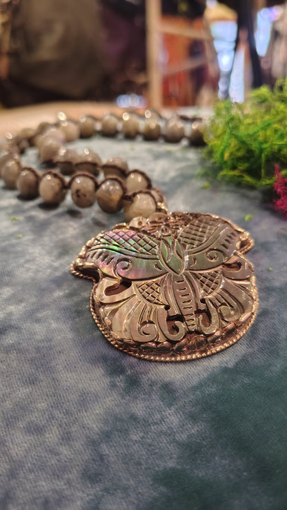 Abalone moth Necklace