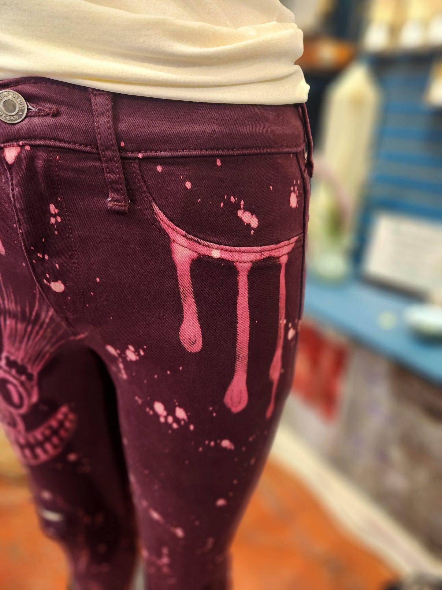 Traumatism Art Drippy Skinny Jean