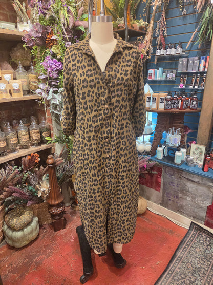 Saga Animal Print Shirt Dress